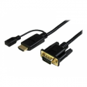 StarTech.com HDMI to VGA Cable - 10 ft / 3m - 1080p - 1920 x 1200 - Active HDMI Cable - Monitor Cable - Computer Cable (HD2VGAMM10) - Adapter cable - HDMI, Micro-USB Type B (power only) to HD-15 (VGA) male - 3 m - black - active, 1920 x 1200 (WUXGA) support