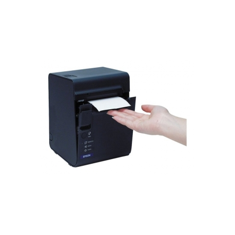 Epson TM L90 - Receipt printer - thermal line - Roll (7.95 cm) - 203 x 203 dpi - up to 150 mm / sec - USB 2.0, LAN - cutter - dark grey - 4