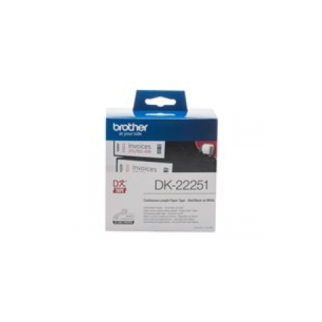 Brother DK22251 - Black / red on white - Roll (6.2 cm x 15.24 m) 1 roll(s) label continuous paper - 0