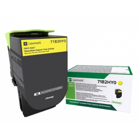Lexmark X417 - High Yield - yellow - original - toner cartridge LCCP, LRP - for Lexmark CS417dn, CS517de, CX417de - 1