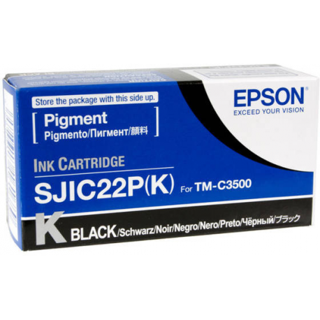 Epson SJIC22P(K) - Black - original - ink cartridge - for TM C3500 - 0