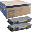 Brother TN3280 2PK - 2-pack - black - original - toner cartridge - for Brother DCP-8070, 8085, HL-5340, 5350, 5370, 5380, MFC-8370, 8380, 8880, 8890