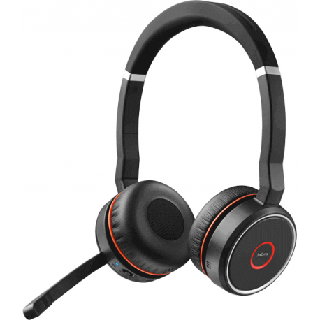 Jabra Evolve 75+ UC Stereo - Headset - on-ear - Bluetooth - wireless - active noise cancelling - USB - 2