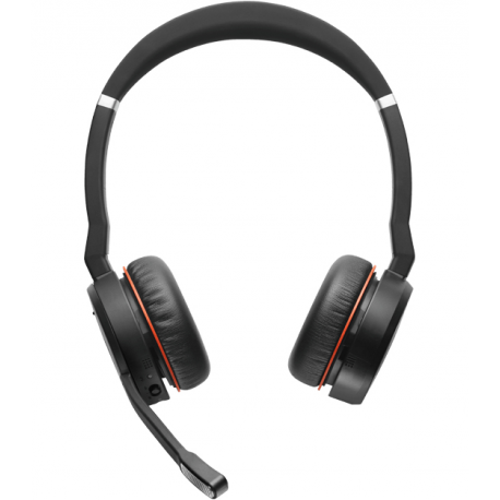 Jabra Evolve 75+ UC Stereo - Headset - on-ear - Bluetooth - wireless - active noise cancelling - USB - 3
