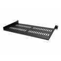 StarTech.com 1U Vented Server Rack Cabinet Shelf, 10in Deep Fixed Cantilever Tray, Rackmount Shelf for 19" AV / Data / Network Equipment Enclosure with Cage Nuts & Screws, 44lbs Weight Cap. - 1U Network Rack Shelf (CABSHELFV1U) - Rack shelf - black - 1U - 10"