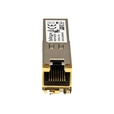 StarTech.com Cisco Meraki MA-SFP-1GB-TX Compatible SFP Module, 1000BASE-T, SFP to RJ45 Cat6 / Cat5e, 10 / 100 / 1000 Mbps, RJ-45 (Copper) 100m, Cisco Meraki MS225, MX400, MS250, 1GbE Mini GBIC - Lifetime Warranty (MASFP1GBTXST) - SFP (mini-GBIC) transceiver module (equivalent to: Cisco Meraki MA-SFP-1GB-TX) - GigE - 1000Base-T - RJ-45 - up to 100 m - 1