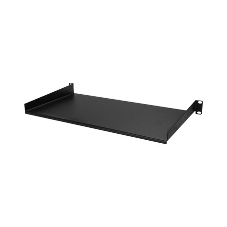 StarTech.com 1U Fixed Server Rack Mount Shelf, 10in Deep Steel Universal Cantilever Tray for 19" AV / Data / Network Equipment Rack with Cage Nuts & Screws, 44lbs Weight Capacity, 10" Deep - 1U Network Rack Shelf (CABSHELF1U10) - Rack shelf - black - 1U - 10" - 0