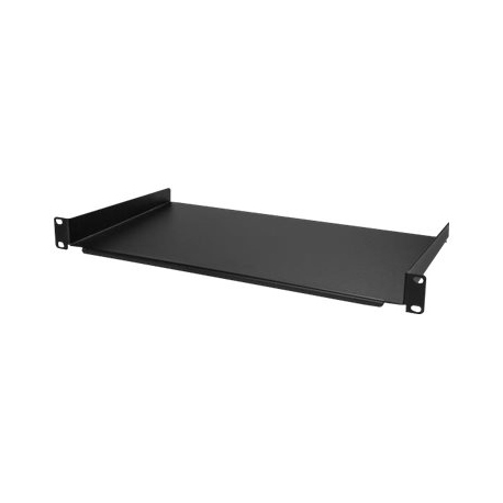 StarTech.com 1U Fixed Server Rack Mount Shelf, 10in Deep Steel Universal Cantilever Tray for 19" AV / Data / Network Equipment Rack with Cage Nuts & Screws, 44lbs Weight Capacity, 10" Deep - 1U Network Rack Shelf (CABSHELF1U10) - Rack shelf - black - 1U - 10" - 1