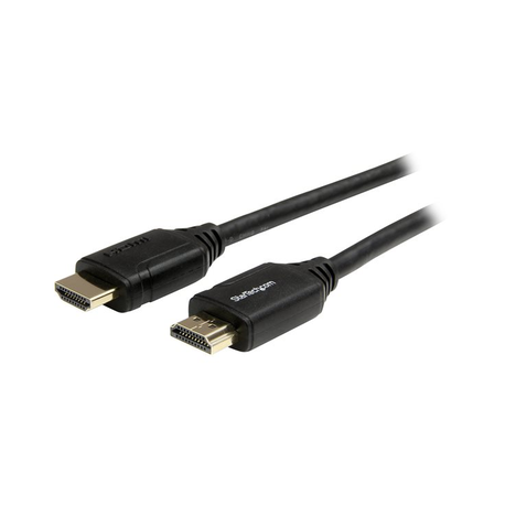 StarTech.com 3ft (1m) Premium Certified HDMI 2.0 Cable with Ethernet, High Speed Ultra HD 4K 60Hz HDMI Cable HDR10, HDMI Cord (Male / Male Connectors), For UHD Monitors, TVs, Displays - Durable HDMI Cable (HDMM1MP) - HDMI cable with Ethernet - HDMI male to HDMI male - 1 m - black - for P / N: EXTEND-HDMI-4K40C6P1, KITBXAVHDPEU, KITBXAVHDPUK, KITBXDOCKPEU, KITBXDOCKPUK - 8