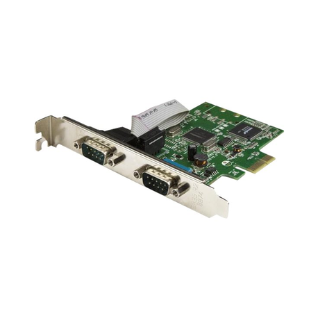 StarTech.com 2-Port PCI Express Serial Card with 16C1050 UART - RS232 Low Profile Serial Card - PCI Serial Card (PEX2S1050) - Serial adapter - PCIe low profile - RS-232 x 2 - 6