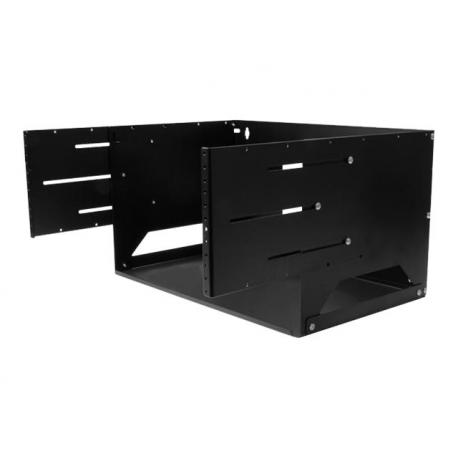 StarTech.com 4U Open Frame Wall Mount Network Rack w /  Built in Shelf - 2-Post Adjustable Depth (12" to 18") Equipment Rack - 75.2lbs (WALLSHELF4U) - Rack (wall mount) - black - 4U - 19" - for P / N: CABSCRWS1032 - 2