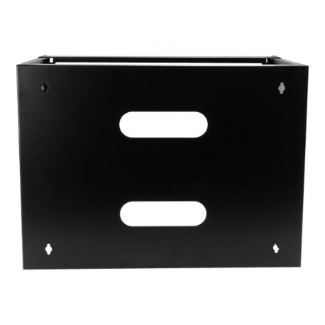 StarTech.com Wall Mount Patch Panel Rack - 4U Wall Mount Rack Shelf with Built in Shelf - 2 Post Open Frame Rack - Rack Shelf (WALLMOUNT8) - Cabinet - wall mountable - black - 8U - 12" - 2
