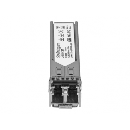 StarTech.com 10 pack HPE J4858C Compatible SFP Module, 1000BASE-SX, 1GbE Multi Mode (MMF) Fiber Optic Transceiver, 1 Gigabit Ethernet SFP, LC Connector, 550m, 850nm, DDM, HPE 1400, 1700, 1820 - Lifetime Warranty (J4858C10PKST) - SFP (mini-GBIC) transceiver module (equivalent to: HP J4858C) - GigE - 1000Base-SX - LC multi-mode - up to 550 m - 850 nm (pack of 10) - for HPE 1700, 2610, 6120, Switch XL 10 / 100 / 1000; HPE Aruba 2530, 2930F 24, 2930F 48, 5406 - 6
