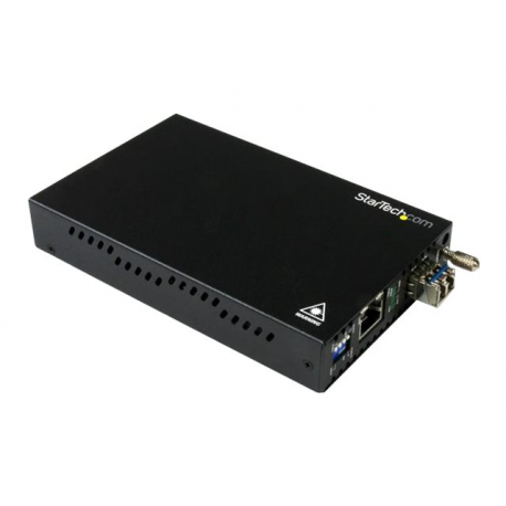 StarTech.com Singlemode (SM) LC Fiber Media Converter for 1Gbe Network - 20km - Gigabit Ethernet - 1310nm - with SFP Transceiver (ET91000SM20) - Fibre media converter - GigE - 1000Base-LX, 1000Base-T - RJ-45  /  LC single-mode - up to 20 km - 1310 nm - for P / N: SVA12M2NEUA, SVA12M5NA - 1