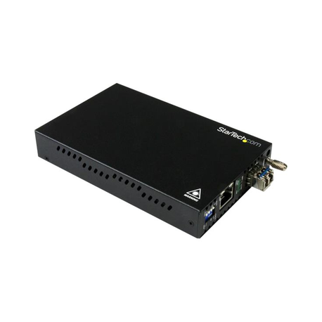 StarTech.com Singlemode (SM) LC Fiber Media Converter for 1Gbe Network - 10km - Gigabit Ethernet - 1310nm - with SFP Transceiver (ET91000SM10) - Fibre media converter - GigE - 100Base-LX, 1000Base-T - RJ-45 / LC single-mode - up to 10 km - 1310 nm - for P / N: SVA12M2NEUA, SVA12M5NA - 4