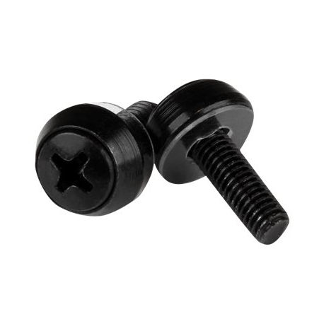StarTech.com M5 x 12mm - Screws - 100 Pack, Black - M5 Mounting Screws for Server Rack & Cabinet (CABSCREWSM5B) - Screw kit - black (pack of 100) - for P / N: RACK-18U-20-WALL-OA, RACK-21U-20-WALL-OA, RACK-24U-20-WALL-OA, RK3236BKF, WALLMOUNT4 - 1