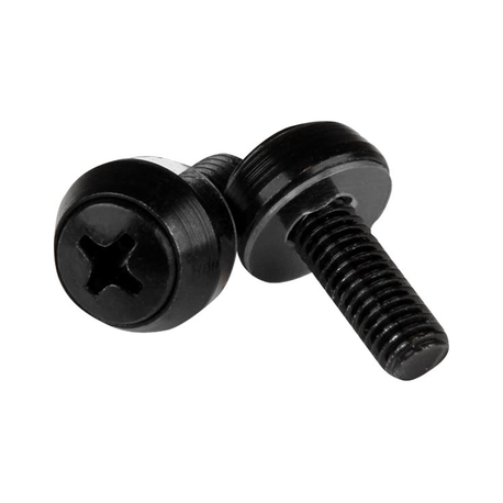 StarTech.com M5 x 12mm - Screws - 100 Pack, Black - M5 Mounting Screws for Server Rack & Cabinet (CABSCREWSM5B) - Screw kit - black (pack of 100) - for P / N: RACK-18U-20-WALL-OA, RACK-21U-20-WALL-OA, RACK-24U-20-WALL-OA, RK3236BKF, WALLMOUNT4 - 2