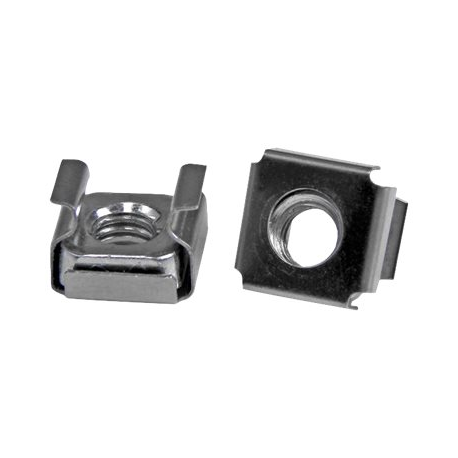 StarTech.com M6 Cage Nuts - 100 Pack - M6 Mounting Cage Nuts for Server Rack & Cabinet (CABCAGENTS62) - Cage nuts (pack of 100) - for P / N: RACK-18U-20-WALL-OA, RACK-21U-20-WALL-OA, RACK-24U-20-WALL-OA, RK3236BKF, WALLMOUNT4 - 2