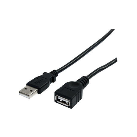 StarTech.com 10 ft Black USB 2.0 Extension Cable A to A - 10ft USB 2.0 Extension Cable - 10ft USB male female Cable (USBEXTAA10BK) - USB extension cable - USB (M) to USB (F) - USB 2.0 - 3 m - black - for P / N: 35FCREADBK3, ICUSB2321F, ICUSB232PRO, ICUSB232V2, LTUB1MBK, MSDREADU2OTG, UUSBOTG - 7