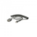 Zebra - Serial / power cable - DB-9 (F) to 9 pin serial header - 2.8 m - coiled - for Zebra DS3608, DS3678, LI3608, LI3678, VC80