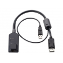 HPE KVM Console USB / DisplayPort Interface Adapter - Video / USB adapter - RJ-45 (F) to USB, DisplayPort (M)