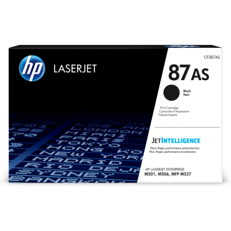 HP 87AS - Black - original - LaserJet - toner cartridge (CF287AS) - for LaserJet Managed E50045; LaserJet Managed Flow MFP E52545 - 0