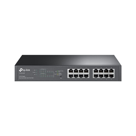 TP-Link TL-SG1016PE - Switch - smart - 8 x 10 / 100 / 1000 (PoE+) + 8 x 10 / 100 / 1000 - desktop, rack-mountable - PoE+ (110 W) - 0
