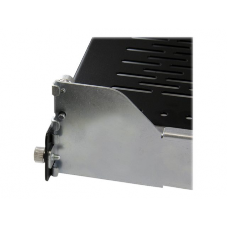 StarTech.com 2U Vented Sliding Server Rack Shelf w / Cable Management Arm - 27.7 to 31.6in Adjustable Mounting Depth - 50lb - 24in Deep - Rack shelf - black - 2U - 19" - for P / N: RK1233BKM, RK2433BKM, RK2537BKM, RK3236BKF, RK4236BKB, RK4242BK24, RK4242BK30 - 4