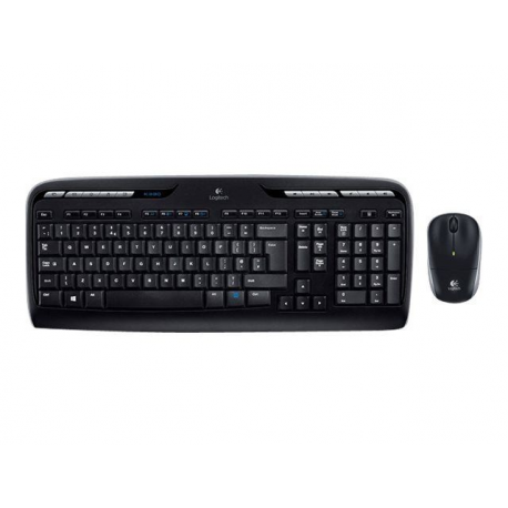 Logitech Wireless Combo MK330 - Keyboard and mouse set - wireless - 2.4 GHz - US International - black - 0