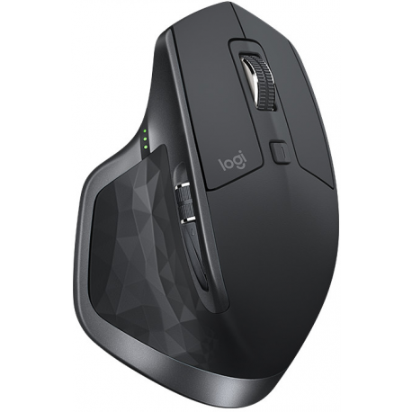 Logitech MX Master 2S - Mouse - laser - 7 buttons - wireless - Bluetooth, 2.4 GHz - Logitech Unifying receiver - graphite - 1
