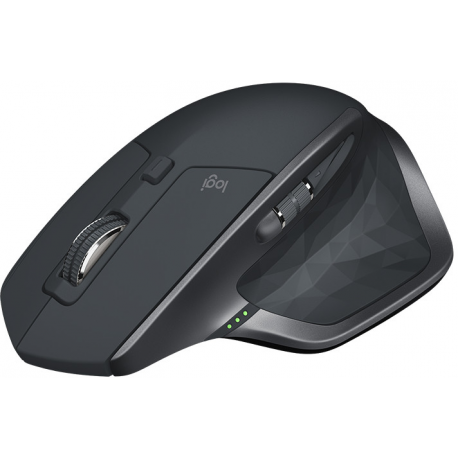 Logitech MX Master 2S - Mouse - laser - 7 buttons - wireless - Bluetooth, 2.4 GHz - Logitech Unifying receiver - graphite - 2