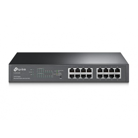TP-Link TL-SG1016PE - Switch - smart - 8 x 10 / 100 / 1000 (PoE+) + 8 x 10 / 100 / 1000 - desktop, rack-mountable - PoE+ (110 W) - 1