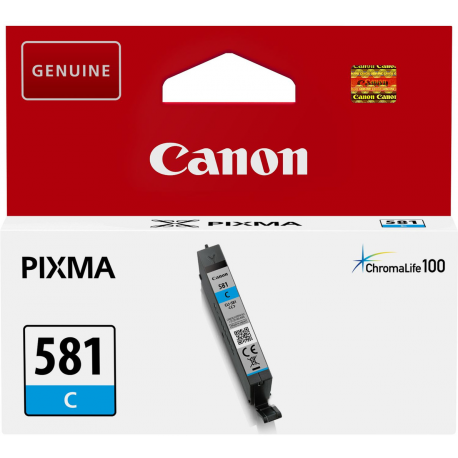 Canon CLI-581C - 5.6 ml - cyan - original - ink tank - for PIXMA TS6251, TS6350, TS6351, TS705, TS8252, TS8350, TS8351, TS8352, TS9550, TS9551 - 1