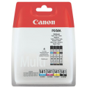 Canon CLI-581 BK / C / M / Y Multi Pack - 4-pack - 5.6 ml - black, yellow, cyan, magenta - original - blister - ink tank - for PIXMA TS6251, TS6350, TS6351, TS705, TS8251, TS8252, TS8350, TS8352, TS9550, TS9551