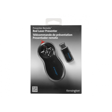 Kensington Si600 Wireless Presenter with Laser Pointer - Presentation remote control - 4 buttons - RF - black - 3