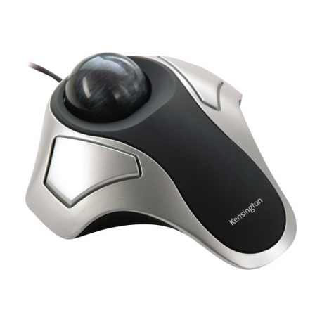 Kensington Orbit Optical Trackball - Trackball - right and left-handed - optical - 2 buttons - wired - USB - silver - 10