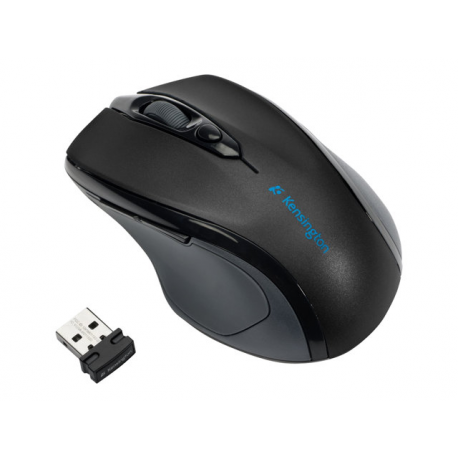 Kensington Pro Fit Mid-Size - Mouse - right-handed - optical - 6 buttons - wireless - 2.4 GHz - USB wireless receiver - black - 7