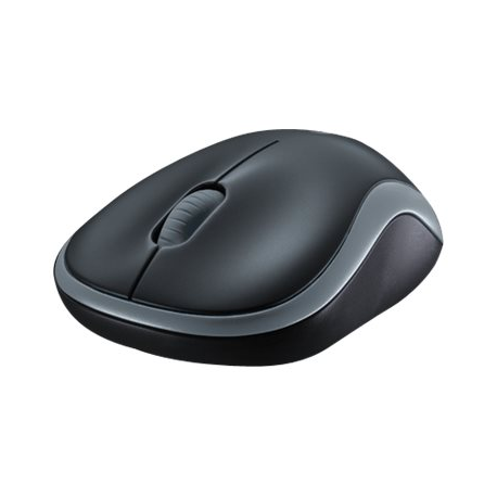 Logitech M185 - Mouse - optical - wireless - 2.4 GHz - USB wireless receiver - grey - 8