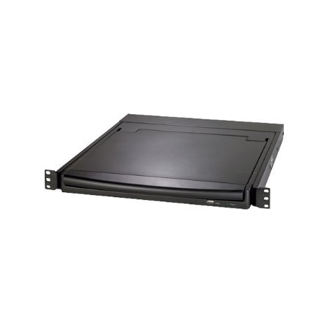 APC LCD Console - KVM console with KVM switch - 16 ports - PS / 2 - 17" - rack-mountable - VGA - black - 1U - for P / N: AR3106SP, SMX1000C, SMX1500RM2UC, SMX1500RM2UCNC, SMX750C, SMX750CNC, SRT5KRMXLW-TW - 1
