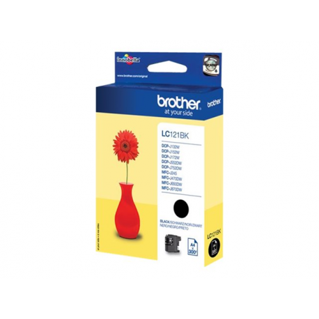 Brother LC121BK - Black - original - ink cartridge - for Brother DCP-J100, J105, J132, J152, J552, J752, MFC-J245, J470, J650, J870 - 1