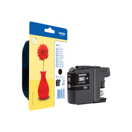 Brother LC121BK - Black - original - ink cartridge - for Brother DCP-J100, J105, J132, J152, J552, J752, MFC-J245, J470, J650, J870 - 4