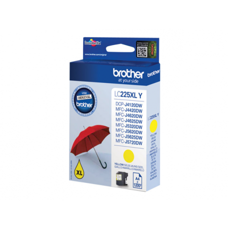 Brother LC225XLY - Yellow - original - ink cartridge - for Brother DCP-J4120, MFC-J4420, J4620, J5320, J5620, J5625, J5720; Business Smart MFC-J4420 - 2