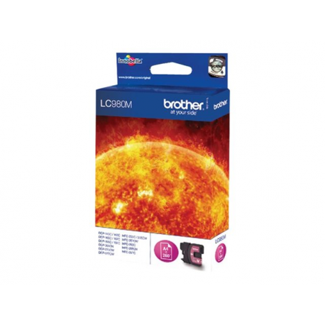 Brother LC980M - Magenta - original - ink cartridge - for Brother DCP-145, 163, 167, 193, 195, 197, 365, 373, 375, 377, MFC-250, 255, 290, 295, 297 - 2