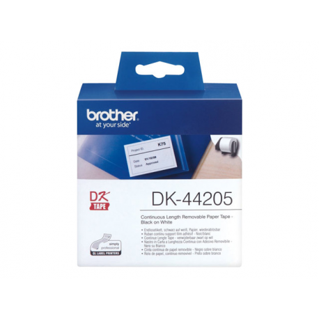 Brother DK44205 - Removable adhesive - white - Roll (6.2 cm x 30.5 m) 1 roll(s) labels - for Brother QL-1050, 1060, 500, 550, 560, 570, 580, 650, 700, 710, 720 - 3