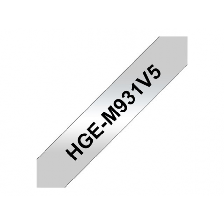 Brother HGE-231V5 - Black on white - Roll (1.2 cm x 8 m) 5 cassette(s) laminated tape - for P-Touch PT-9500pc, PT-9700PC, PT-9800PCN; P-Touch R RL-700S - 2