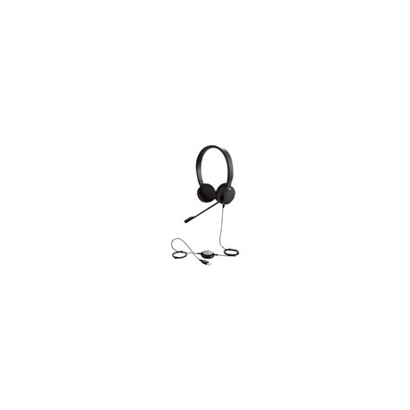 Jabra Evolve 20 MS stereo - Headset - on-ear - wired - USB - Certified for Skype for Business - 1