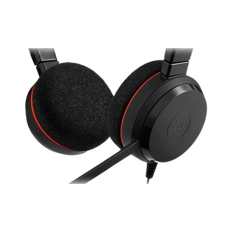 Jabra Evolve 20 MS stereo - Headset - on-ear - wired - USB - Certified for Skype for Business - 6