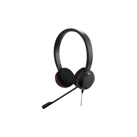 Jabra Evolve 20 MS stereo - Headset - on-ear - wired - USB - Certified for Skype for Business - 9