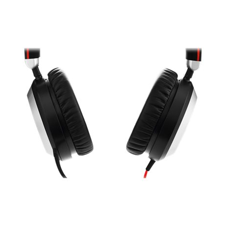 Jabra Evolve 80 UC stereo - Headset - full size - wired - active noise cancelling - 3.5 mm jack - 5