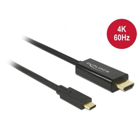 DeLOCK - External video adapter - Parade PS176 - USB-C - HDMI - black - retail - 0